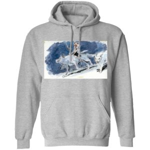 Princess Mononoke Character - Princess Mononoke Water Color Art Hoodie Unisex-Apparel, Hoodie, princess mononoke, Princess Mononoke Character