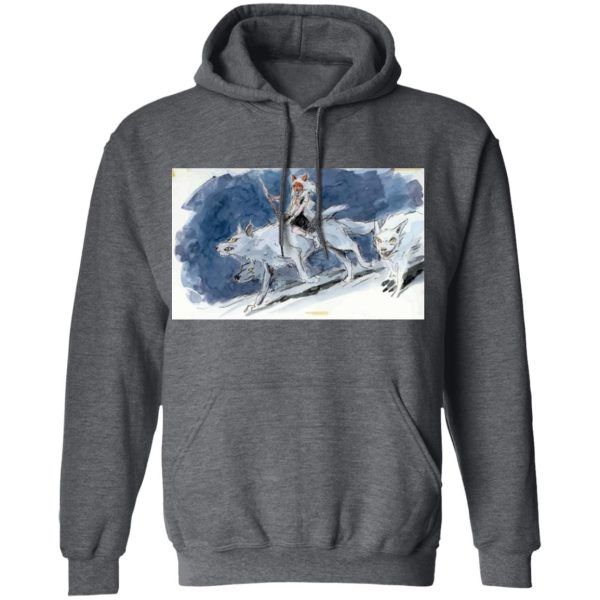 Princess Mononoke Character - Princess Mononoke Water Color Art Hoodie Unisex-Apparel, Hoodie, princess mononoke, Princess Mononoke Character