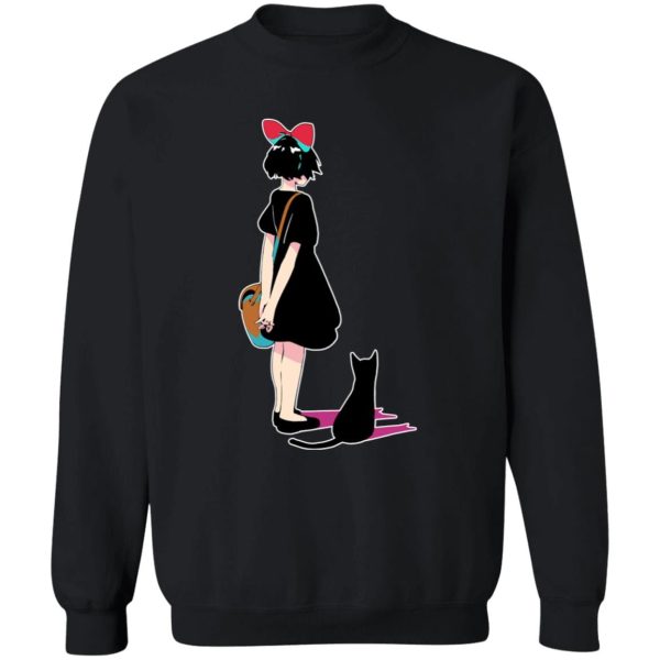 Ursula Kiki's Delivery Service - Kiki and Jiji Color Art Sweatshirt-Apparel, Kiki's Delivery Service, Sweatshirt, Ursula Kiki's Delivery Service