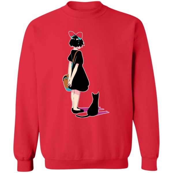 Ursula Kiki's Delivery Service - Kiki and Jiji Color Art Sweatshirt-Apparel, Kiki's Delivery Service, Sweatshirt, Ursula Kiki's Delivery Service