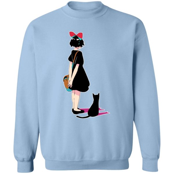 Ursula Kiki's Delivery Service - Kiki and Jiji Color Art Sweatshirt-Apparel, Kiki's Delivery Service, Sweatshirt, Ursula Kiki's Delivery Service