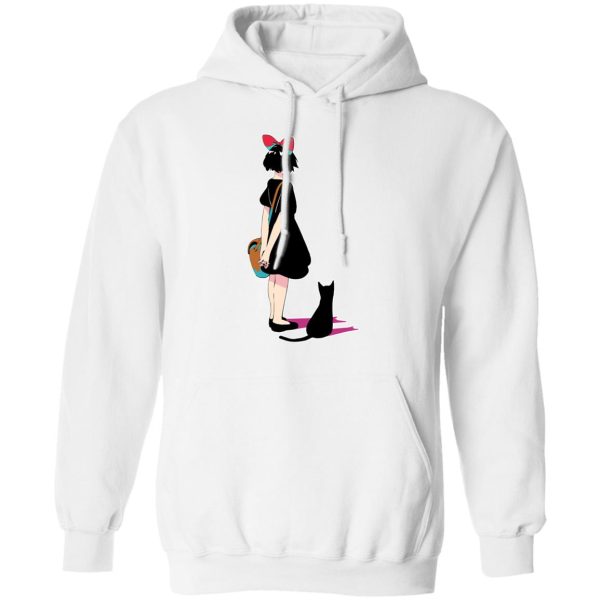 Kiki's Delivery Service Characters - Kiki and Jiji Color Art Hoodie-Apparel, Hoodie, Kiki's Delivery Service, Kiki's Delivery Service Characters