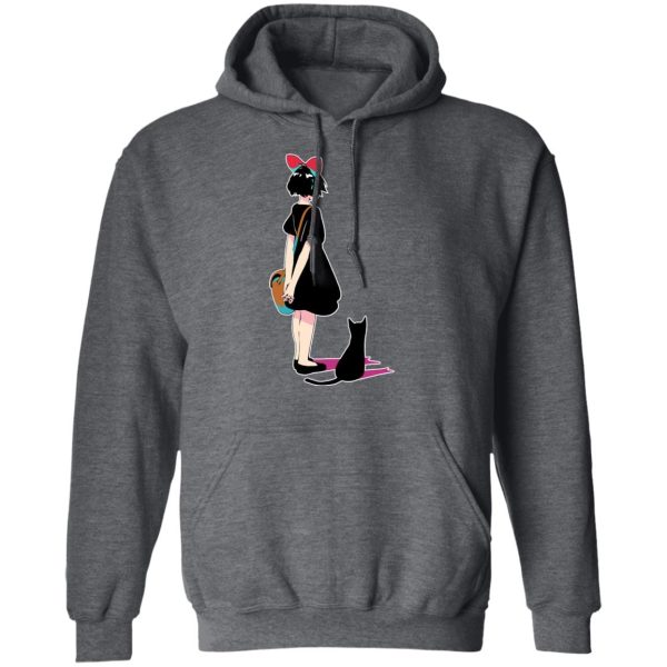 Kiki's Delivery Service Characters - Kiki and Jiji Color Art Hoodie-Apparel, Hoodie, Kiki's Delivery Service, Kiki's Delivery Service Characters