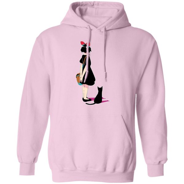 Kiki's Delivery Service Characters - Kiki and Jiji Color Art Hoodie-Apparel, Hoodie, Kiki's Delivery Service, Kiki's Delivery Service Characters