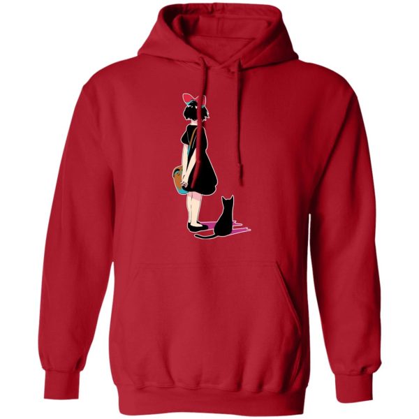 Kiki's Delivery Service Characters - Kiki and Jiji Color Art Hoodie-Apparel, Hoodie, Kiki's Delivery Service, Kiki's Delivery Service Characters