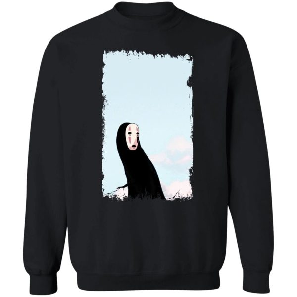 Spirited Away Radish Spirit - Spirited Away Kaonashi No Face Look Back Sweatshirt-Apparel, kaonashi, no face, Spirited Away, Spirited Away Haku Dragon, Spirited Away Radish Spirit, Spirited Away Theaters, Sweatshirt