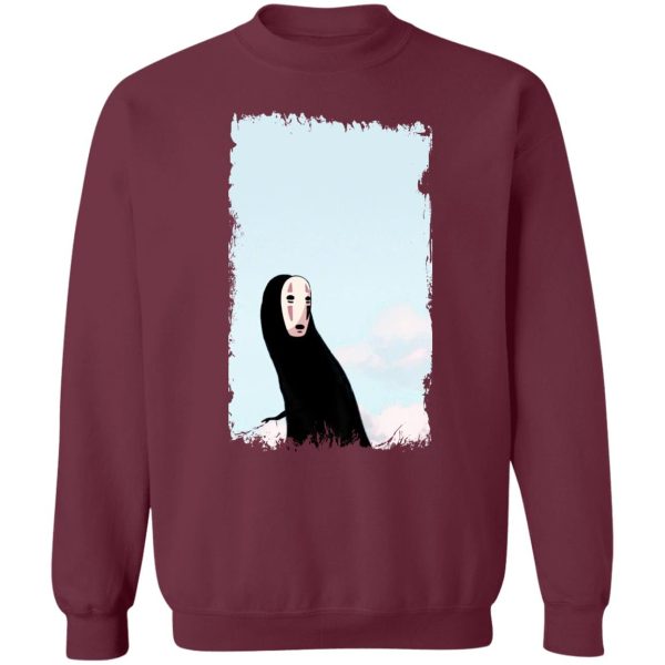 Spirited Away Radish Spirit - Spirited Away Kaonashi No Face Look Back Sweatshirt-Apparel, kaonashi, no face, Spirited Away, Spirited Away Haku Dragon, Spirited Away Radish Spirit, Spirited Away Theaters, Sweatshirt