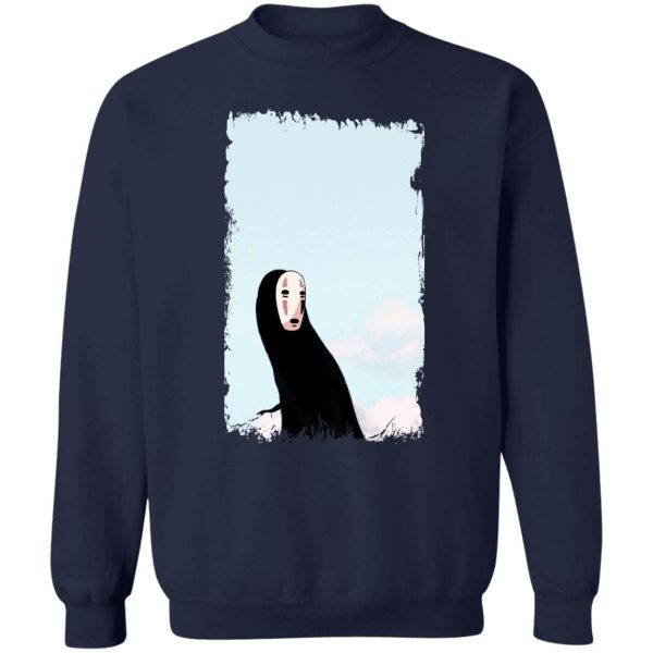 Spirited Away Radish Spirit - Spirited Away Kaonashi No Face Look Back Sweatshirt-Apparel, kaonashi, no face, Spirited Away, Spirited Away Haku Dragon, Spirited Away Radish Spirit, Spirited Away Theaters, Sweatshirt