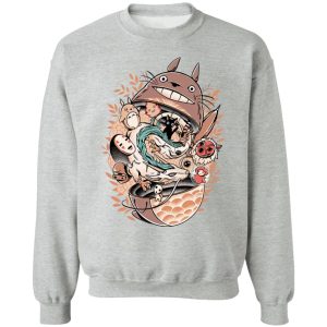 My Neighbour Totoro - Totoro Daruma and Ghibli Friends Sweatshirt-Apparel, My Neighbor Totoro, My Neighbour Totoro, Sweatshirt