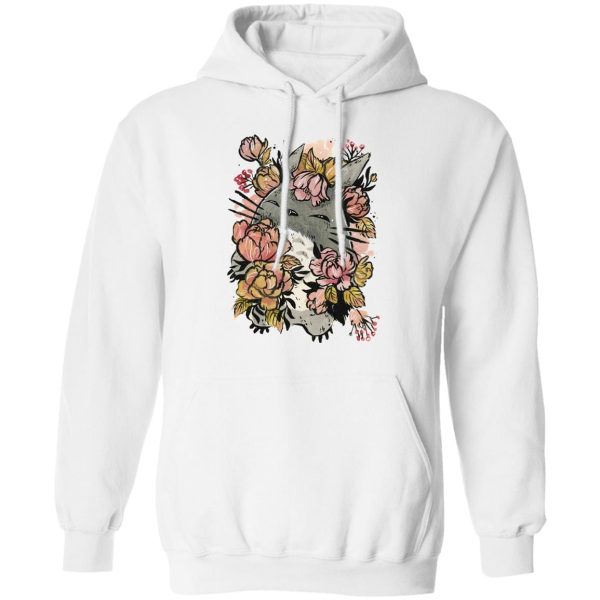 Totoro Film - Totoro by the Flowers Hoodie-Apparel, Hoodie, My Neighbor Totoro, Totoro Film