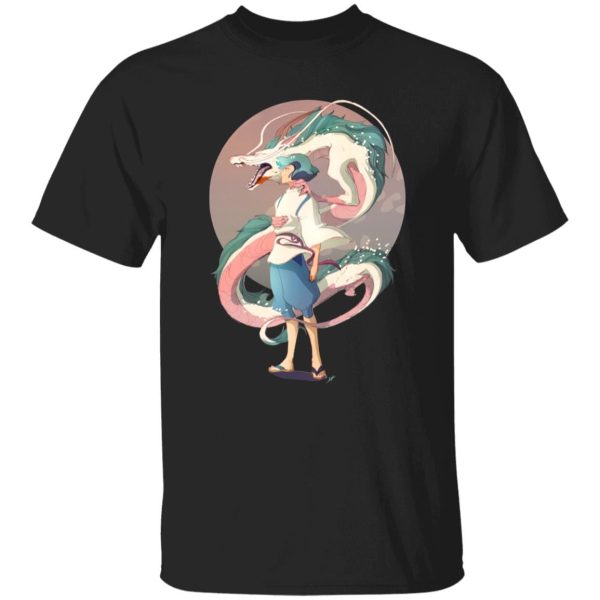 Spirited Away Movie - Haku and The Dragon T Shirt-Apparel, Spirited Away, Spirited Away Movie, Tshirt