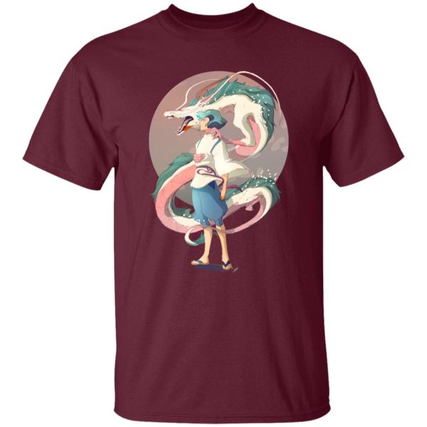 Spirited Away Movie - Haku and The Dragon T Shirt-Apparel, Spirited Away, Spirited Away Movie, Tshirt