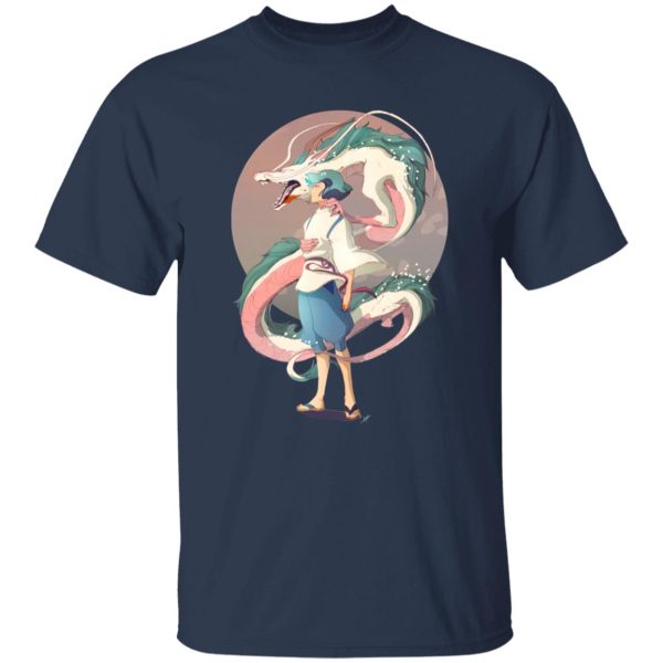 Spirited Away Movie - Haku and The Dragon T Shirt-Apparel, Spirited Away, Spirited Away Movie, Tshirt