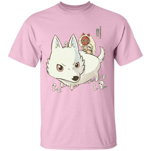 San Princess Mononoke - Princess Mononoke and The Wolf Cute Chibi Version T Shirt-Apparel, princess mononoke, San Princess Mononoke, Tshirt