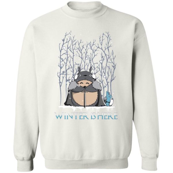 Totoro In Japanese - Totoro Game of Throne Winter is Here Sweatshirt-Apparel, My Neighbor Totoro, Sweatshirt, Totoro In Japanese