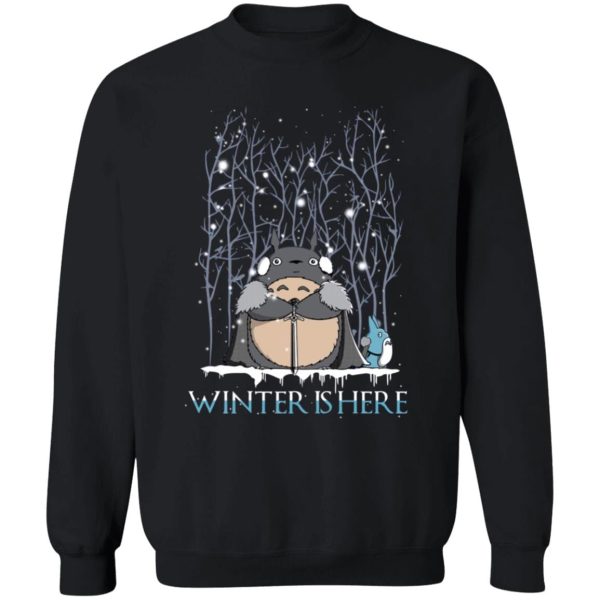 Totoro In Japanese - Totoro Game of Throne Winter is Here Sweatshirt-Apparel, My Neighbor Totoro, Sweatshirt, Totoro In Japanese