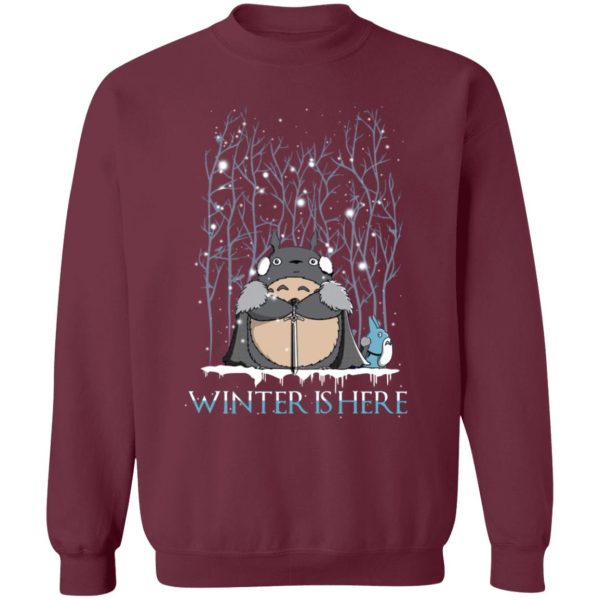 Totoro In Japanese - Totoro Game of Throne Winter is Here Sweatshirt-Apparel, My Neighbor Totoro, Sweatshirt, Totoro In Japanese