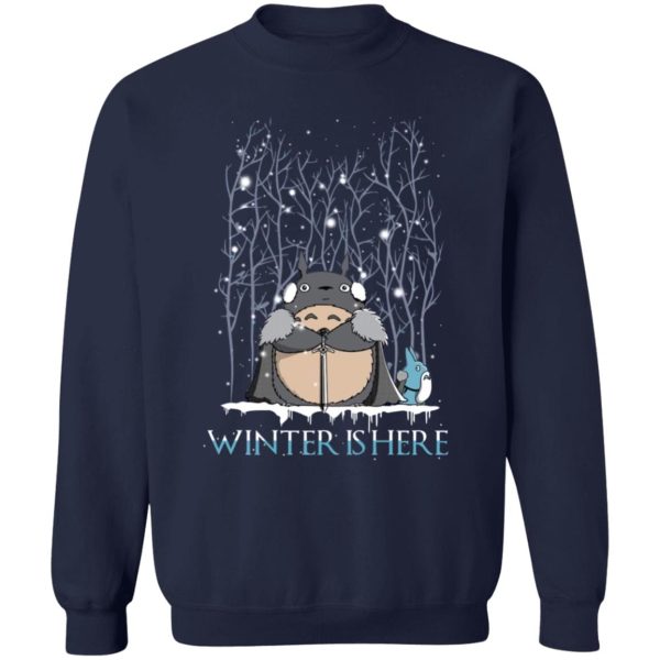 Totoro In Japanese - Totoro Game of Throne Winter is Here Sweatshirt-Apparel, My Neighbor Totoro, Sweatshirt, Totoro In Japanese