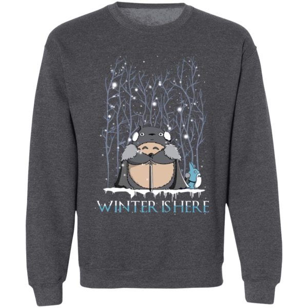 Totoro In Japanese - Totoro Game of Throne Winter is Here Sweatshirt-Apparel, My Neighbor Totoro, Sweatshirt, Totoro In Japanese