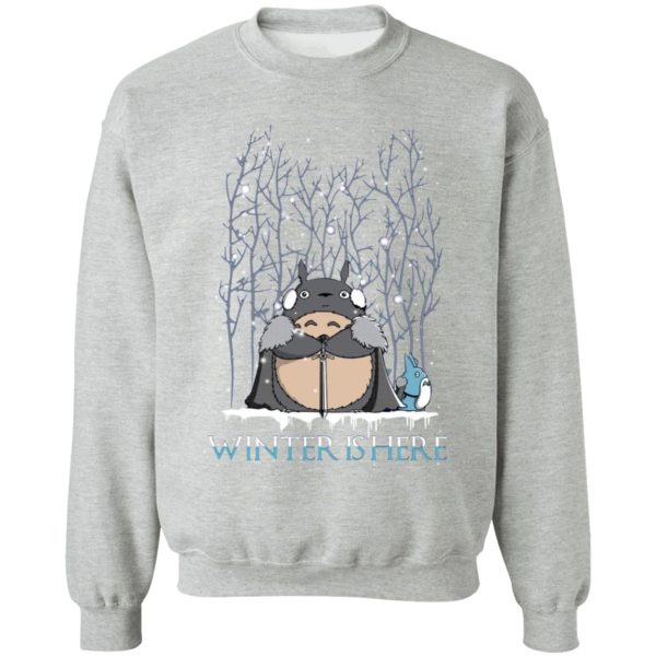 Totoro In Japanese - Totoro Game of Throne Winter is Here Sweatshirt-Apparel, My Neighbor Totoro, Sweatshirt, Totoro In Japanese