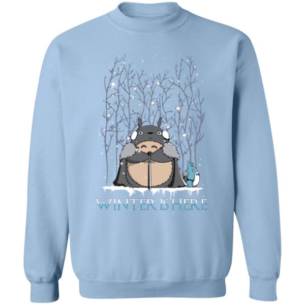 Totoro In Japanese - Totoro Game of Throne Winter is Here Sweatshirt-Apparel, My Neighbor Totoro, Sweatshirt, Totoro In Japanese