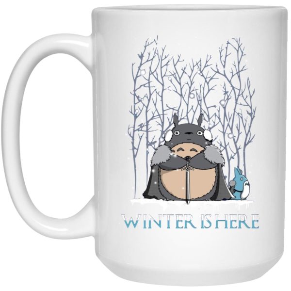 Totoro Plushie - Totoro Game of Throne Winter is Here Mug-House Decor, Mug, My Neighbor Totoro, Totoro Plushie