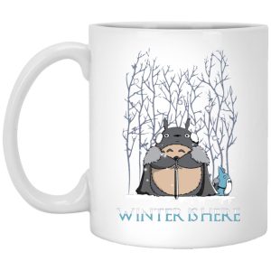 Totoro Plushie - Totoro Game of Throne Winter is Here Mug-House Decor, Mug, My Neighbor Totoro, Totoro Plushie