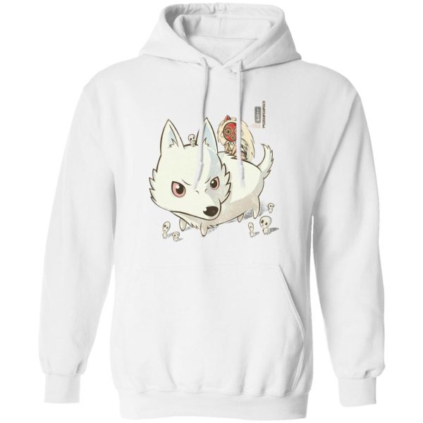 Princess Mononoke San - Princess Mononoke and The Wolf Cute Chibi Version Hoodie-Apparel, Hoodie, princess mononoke, Princess Mononoke San