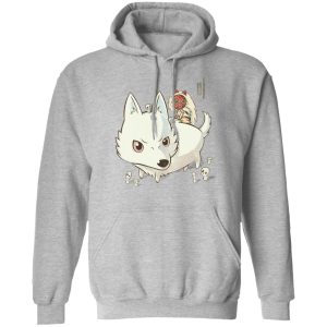 Princess Mononoke San - Princess Mononoke and The Wolf Cute Chibi Version Hoodie-Apparel, Hoodie, princess mononoke, Princess Mononoke San