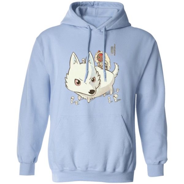 Princess Mononoke San - Princess Mononoke and The Wolf Cute Chibi Version Hoodie-Apparel, Hoodie, princess mononoke, Princess Mononoke San