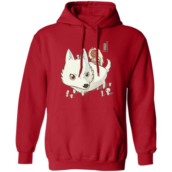 Princess Mononoke San - Princess Mononoke and The Wolf Cute Chibi Version Hoodie-Apparel, Hoodie, princess mononoke, Princess Mononoke San