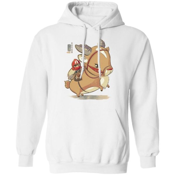 Princess Mononoke Wallpaper - Princess Mononoke Ashitaka  and Yakul Chibi Hoodie-Apparel, Hoodie, princess mononoke, Princess Mononoke Wallpaper