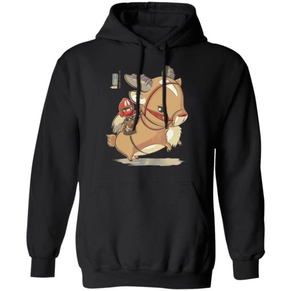 Princess Mononoke Wallpaper - Princess Mononoke Ashitaka  and Yakul Chibi Hoodie-Apparel, Hoodie, princess mononoke, Princess Mononoke Wallpaper