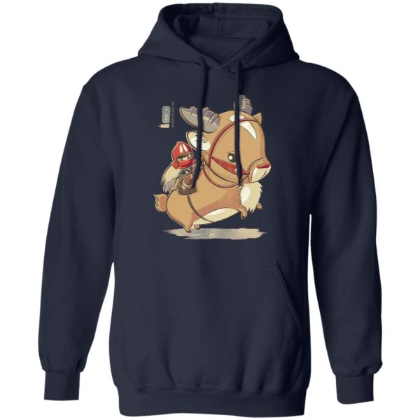 Princess Mononoke Wallpaper - Princess Mononoke Ashitaka  and Yakul Chibi Hoodie-Apparel, Hoodie, princess mononoke, Princess Mononoke Wallpaper