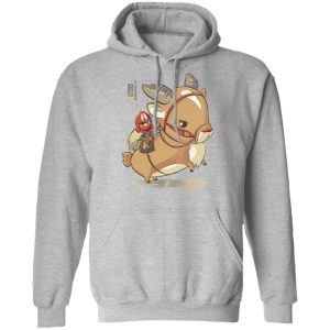 Princess Mononoke Wallpaper - Princess Mononoke Ashitaka  and Yakul Chibi Hoodie-Apparel, Hoodie, princess mononoke, Princess Mononoke Wallpaper