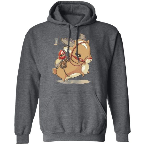 Princess Mononoke Wallpaper - Princess Mononoke Ashitaka  and Yakul Chibi Hoodie-Apparel, Hoodie, princess mononoke, Princess Mononoke Wallpaper