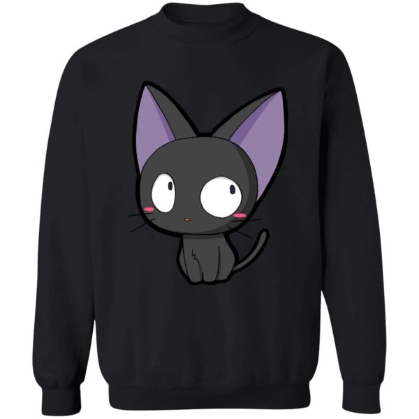 Kiki's Delivery Service Book - Kiki’s Delivery Service – Jiji Chibi Sweatshirt-Apparel, Kiki's Delivery Service, Kiki's Delivery Service Book, Sweatshirt