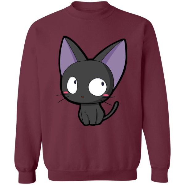 Kiki's Delivery Service Book - Kiki’s Delivery Service – Jiji Chibi Sweatshirt-Apparel, Kiki's Delivery Service, Kiki's Delivery Service Book, Sweatshirt