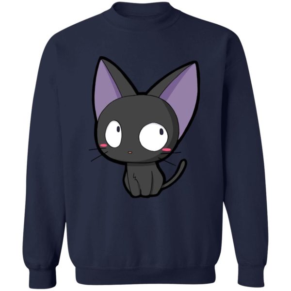 Kiki's Delivery Service Book - Kiki’s Delivery Service – Jiji Chibi Sweatshirt-Apparel, Kiki's Delivery Service, Kiki's Delivery Service Book, Sweatshirt