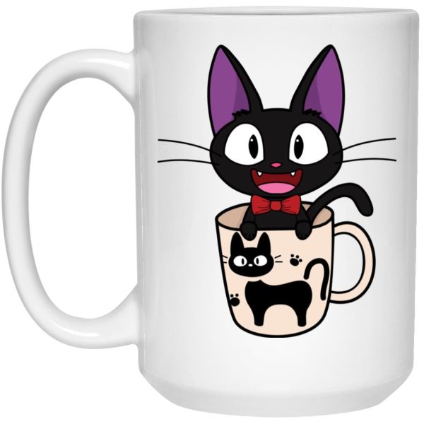 Kiki's Delivery Service Finger Figures - Jiji in the Cat Cup Mug-House Decor, Kiki's Delivery Service, Kiki's Delivery Service Finger Figures, Mug