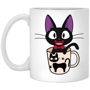 Kiki's Delivery Service Finger Figures - Jiji in the Cat Cup Mug-House Decor, Kiki's Delivery Service, Kiki's Delivery Service Finger Figures, Mug