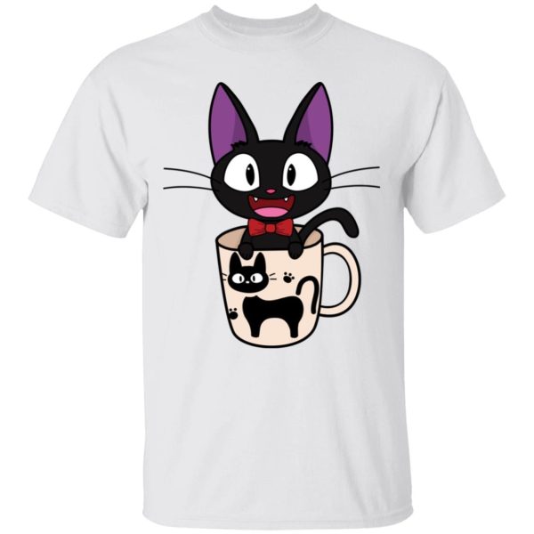 Studio Ghibli - Kiki's Delivery Service - 6.5 - Jiji in the Cat Cup T Shirt-Apparel, Kiki's Delivery Service, Studio Ghibli - Kiki's Delivery Service - 6.5, Tshirt