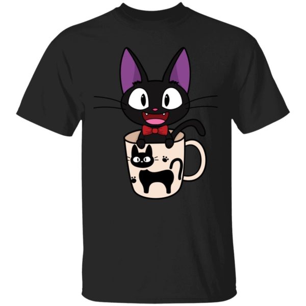 Studio Ghibli - Kiki's Delivery Service - 6.5 - Jiji in the Cat Cup T Shirt-Apparel, Kiki's Delivery Service, Studio Ghibli - Kiki's Delivery Service - 6.5, Tshirt