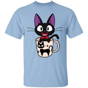 Studio Ghibli - Kiki's Delivery Service - 6.5 - Jiji in the Cat Cup T Shirt-Apparel, Kiki's Delivery Service, Studio Ghibli - Kiki's Delivery Service - 6.5, Tshirt