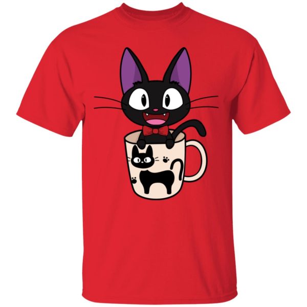 Studio Ghibli - Kiki's Delivery Service - 6.5 - Jiji in the Cat Cup T Shirt-Apparel, Kiki's Delivery Service, Studio Ghibli - Kiki's Delivery Service - 6.5, Tshirt