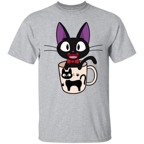 Studio Ghibli - Kiki's Delivery Service - 6.5 - Jiji in the Cat Cup T Shirt-Apparel, Kiki's Delivery Service, Studio Ghibli - Kiki's Delivery Service - 6.5, Tshirt