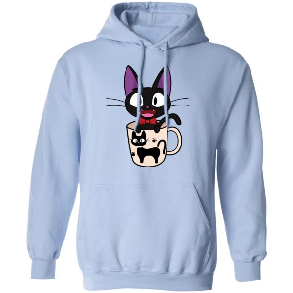 Movie Kiki's Delivery Service - Jiji in the Cat Cup Hoodie-Apparel, Hoodie, Kiki's Delivery Service, Movie Kiki's Delivery Service