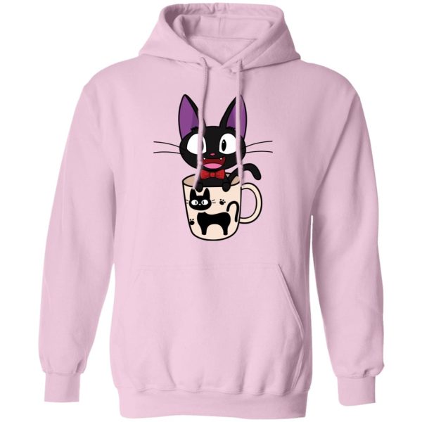 Movie Kiki's Delivery Service - Jiji in the Cat Cup Hoodie-Apparel, Hoodie, Kiki's Delivery Service, Movie Kiki's Delivery Service