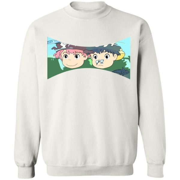 Where To Watch Ponyo - Ponyo and Sosuke Sweatshirt Unisex-Apparel, ponyo, Sweatshirt, Where To Watch Ponyo