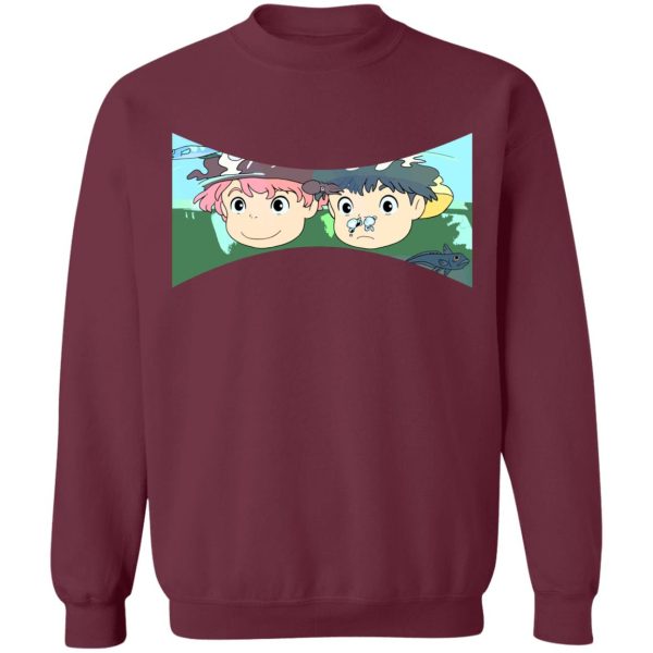 Where To Watch Ponyo - Ponyo and Sosuke Sweatshirt Unisex-Apparel, ponyo, Sweatshirt, Where To Watch Ponyo